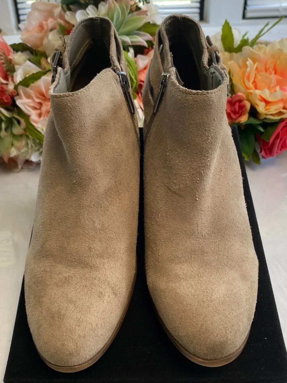 Sam Edelman Tan Suede Buckle Ankle Booties Women’s 7.5M